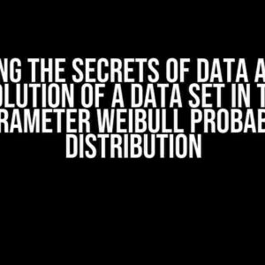 Unlocking the Secrets of Data Analysis: Deconvolution of a Data Set in Terms of 2-Parameter Weibull Probability Distribution